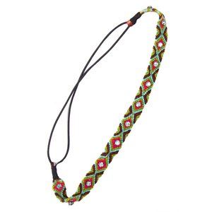 Diamond Pattern Stone Decorated Colorful Headband